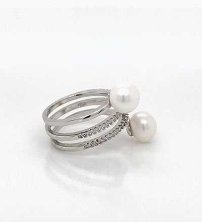 MINIMAL Open Ring with Pearl Infinity Sign – cozier