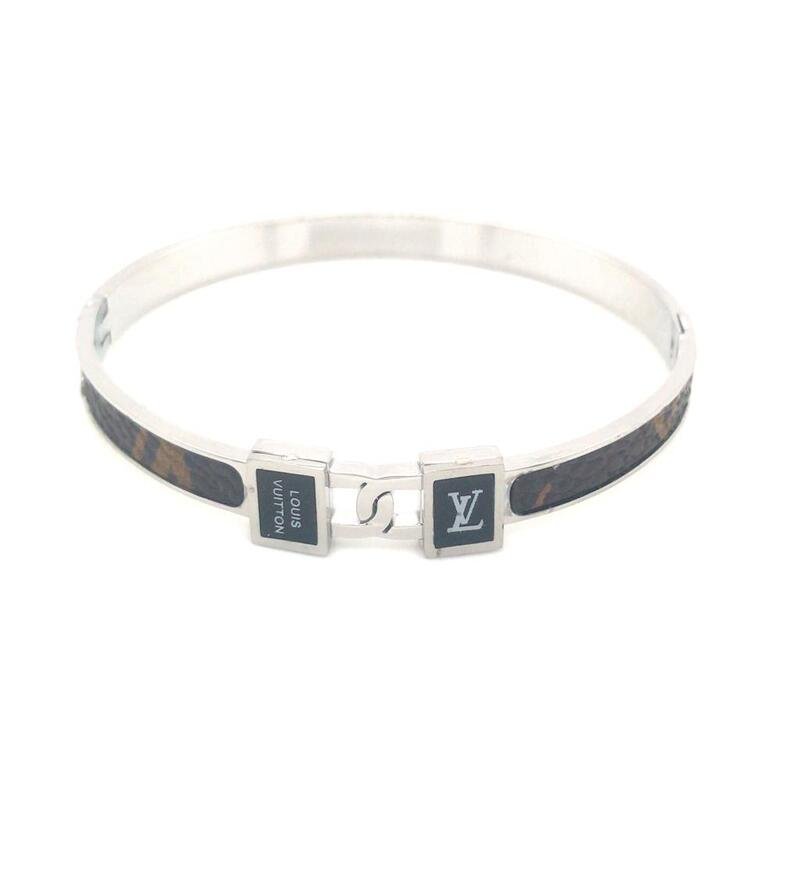 Louis Vuitton Black & Silver Bracelet